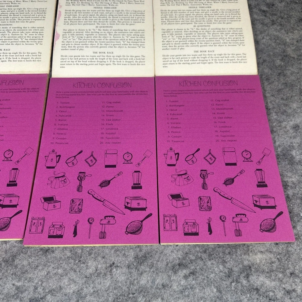 Vintage Lot of 3 Hallmark Bridal Shower Party Games Books 12 Guests Wedding 70's